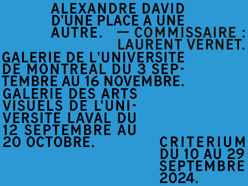 Alexandre David. D'une place à l'autre.